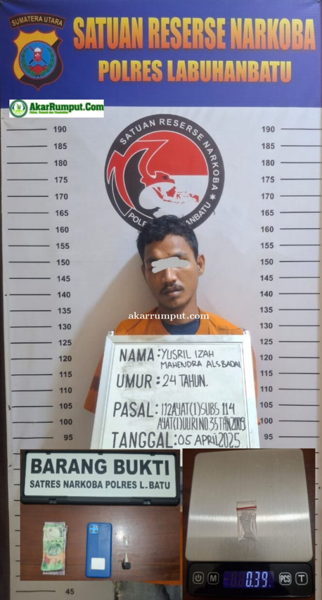 
					Terduga pelaku YIM alias badai  umur 24 Tahun warga Paindoan, Gang Pintu IX Kelurahan Rantauprapat Kecamatan Rantau Utara Kabupaten Labuhanbatu