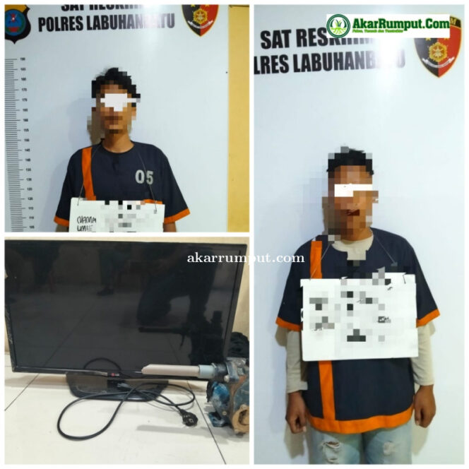 
					Dua pria yang diamankan masing-masing berinisial RS(16), seorang pelajar asal Mahato, Kabupaten Labuhanbatu Selatan, dan AS (28), wiraswasta, warga Padang Pasir, Kecamatan Rantau Selatan