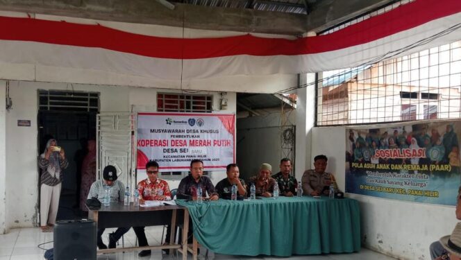 
					Babinsa Koramil 03/Sei Berombang Sertu M. Zein Pohan menghadiri acara Musdesus Jumat (30/05/2025)