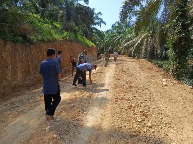 
					Satgas TNI Manunggal Membangun Desa (TMMD) ke-125 Kodim 0209/Labuhanbatu melaksanakan pengecekan kondisi badan jalan di lokasi sasaran TMMD, (Sabtu, 26/07/2025)
