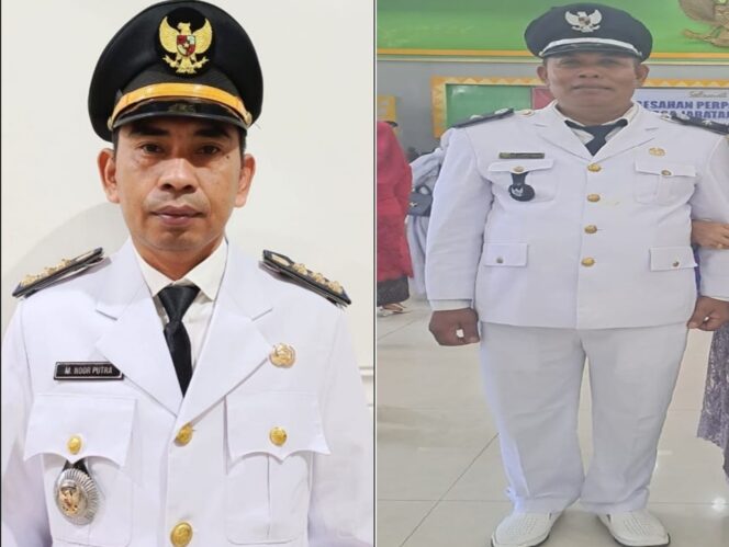 
					Camat Bilah Barat M. Noor Putra, S.T., (kiri) dan Kepala Desa Tanjung Medan Muhammad Ali Barta Tambunan, (Kanan)