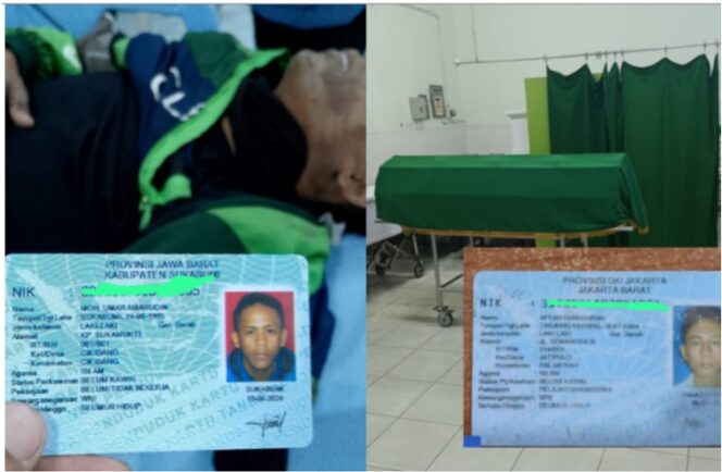 
					Dua korban ojol Affan Kurniawan (21) meninggal dunia, Moh Umar Amarudin, masih terbaring lemah di rumah sakit, fhoto: holopis.com