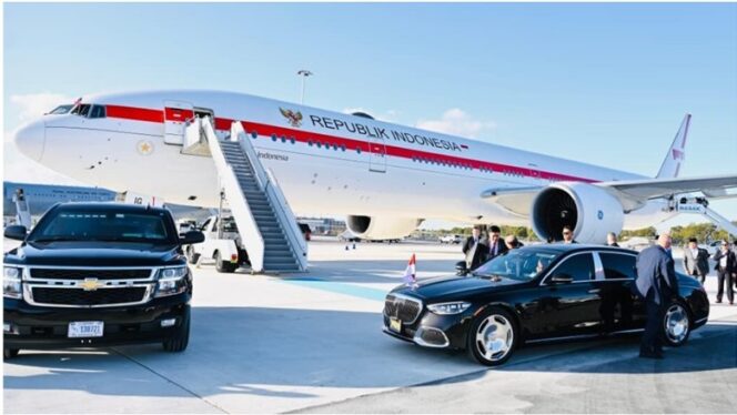 
					Prabowo tiba di New York untuk hadiri sidang umum PBB. Foto: BPMI Setpres/Laily Rachev