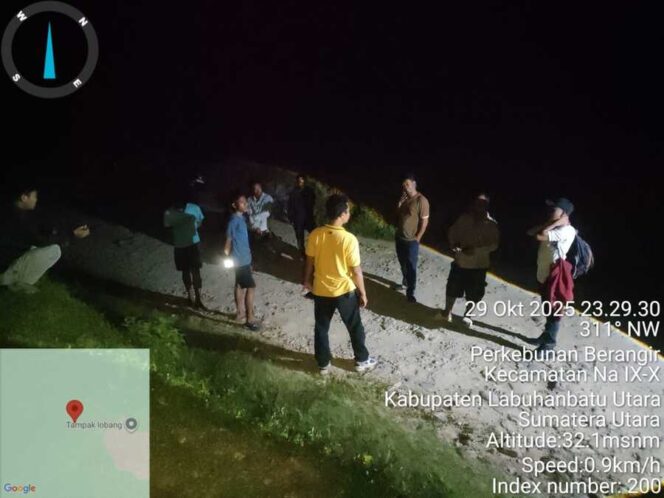 
					Tim kepolisian langsung turun ke lokasi setelah menerima laporan dari warga bernama Lambok Ritonga (22), Rabu, (29/10/2025) 