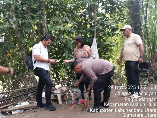
					Operasi Grebek Sarang Narkoba sebuah ladang sawit yang diduga sering dimanfaatkan pelaku, Senin, (24/11/2025) 