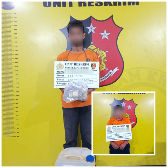 
					Terduga kedua pelaku berinisial RP (33) dan HO (42)