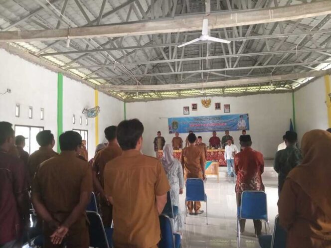 
					Kegiatan pengambilan sumpah jabatan dan pelantikan perangkat Desa Sonomartani, Kecamatan Kualuh Hulu, Kabupaten Labuhanbatu Utara, Senin (05/01/2026)
