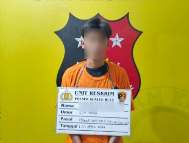 Terduga pelaku seorang pemuda berinisial MFA (24) 