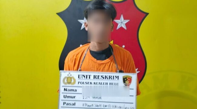 Terduga pelaku seorang pemuda berinisial MFA (24) 