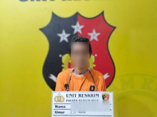 Terduga pelaku seorang pria berinisial HK (28) yang berhasil diamankan