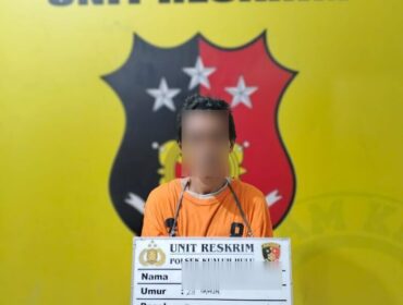 Terduga pelaku seorang pria berinisial HK (28) yang berhasil diamankan