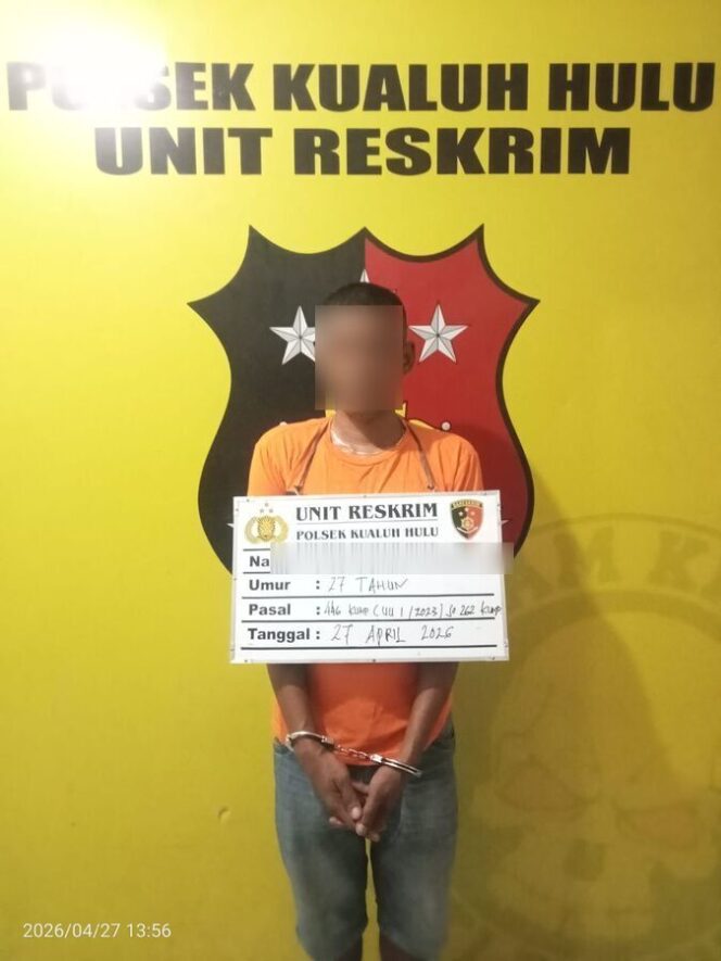 
					Salah satu terduga pelaku seorang pria berinisial A.S.S (27) berhasil diamankan tanpa perlawanan