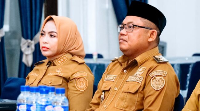 Bupati Labuhanbatu dr. Hj. Maya Hasmita, Sp.OG, MKM dan Wakil Bupati H. Jamri, S.T mengikuti Rakor Nasional Pengendalian Inflasi Tahun 2026 bersama Kemendagri