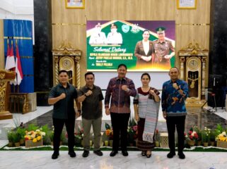 Dandim 0209/LB Letkol Kav Hanung Kaptiaji beserta jajaran menghadiri langsung penyambutan Kajari Labuhanbatu yang baru, Jeffry Paultje Maukar, S.H., M.H di Pendopo Rumah Dinas Bupati Labuhanbatu