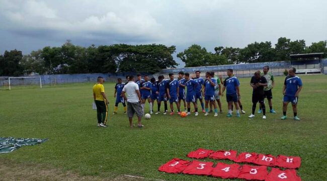 Polres Labuhanbatu langsung menggelar seleksi pemain di Stadion Binaraga Rantauprapat untuk membentuk skuad terbaik