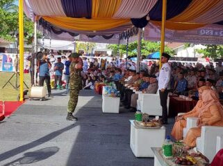 Koramil 10/TM bersama Persit turut menghadiri pembukaan MTQ dan FSQ ke-XVII Kabupaten Labuhanbatu Selatan Tahun 2026 di Kecamatan Kampung Rakyat