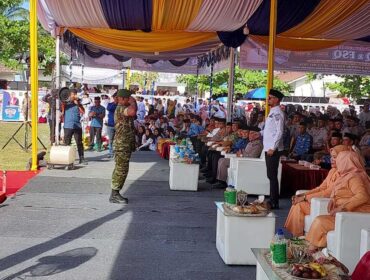 Koramil 10/TM bersama Persit turut menghadiri pembukaan MTQ dan FSQ ke-XVII Kabupaten Labuhanbatu Selatan Tahun 2026 di Kecamatan Kampung Rakyat