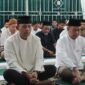 Dandim 0209/Labuhanbatu Letkol Kav Hanung Kaptiaji, S.Sos., M.I.P., dan Danramil 11/Kota Pinang Mayor Inf Hendra Gunawan melaksanakan Shalat Idul Adha bersama masyarakat di Masjid Baitul Hikmah Kodim 0209/Labuhanbatu, Jalan Abdul Aziz, Kelurahan Padang Matinggi, Kecamatan Rantau Utara, Rabu (27/05/2026) pagi