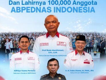 ABPEDNAS resmi menembus 100.000 anggota di seluruh Indonesia tepat pada momentum Hari Lahir Pancasila 2026