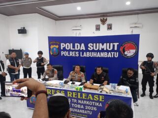 Polres Labuhanbatu Ungkap 81 Kasus Narkoba, Sita 1,3 Kg Sabu dan Amankan 96 Tersangka
