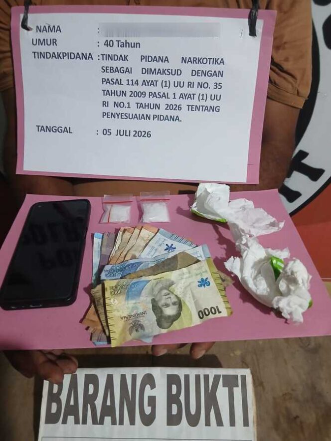 
					Barang bukti yang berhasil diamankan