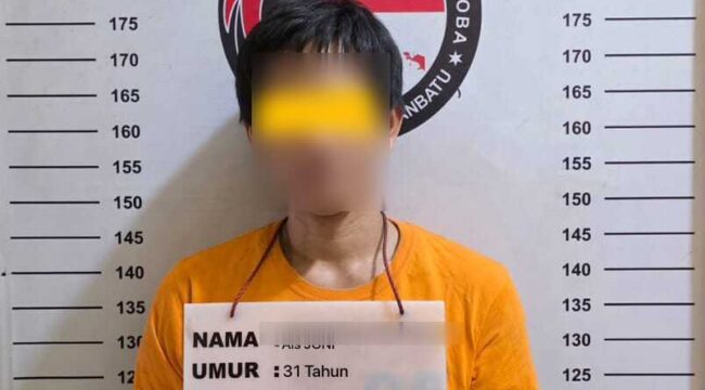 Terduga pelaku seorang pria berinisial JIS alias Joni (31) 