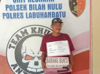 Akhir pelarian pelaku pengancaman! Unit Reskrim Polsek Bilah Hulu berhasil mengamankan pria berinisial EF yang diduga terlibat kasus pengancaman menggunakan pisau sejak 2024