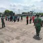Personel Koramil 04/LB Gembleng Paskibraka Panai Hulu Jelang HUT RI Ke-81