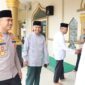 Kapolres Labuhanbatu AKBP Wahyu Endrajaya saat Safari Jumat di Masjid Al-Huda, Rantau Selatan