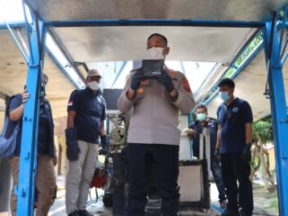 Mewakili Kapolres Labuhanbatu AKBP Wahyu Endrajaya, S.I.K., M.Si. pemusnahan dipimpin Wakapolres Labuhanbatu Kompol P.S. Simbolon, S.H. 