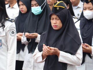 Suasana apel pagi bersama jajaran pegawai dan petugas Balai Pemasyarakatan (Bapas), Selasa (27/10/2026)
